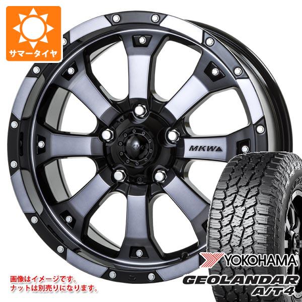 【タイヤ交換対象】ジープ ラングラー JK/JL系用 サマータイヤ ヨコハマ ジオランダー A/T4 G018 LT295/70R17 121/118S ブラックレター MKW MK-46 タイヤホイール4本セット