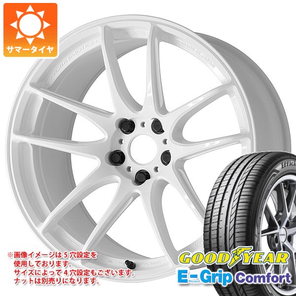 【タイヤ交換対象】サマータイヤ 235/40R19 96W XL グッドイヤー エフィシエントグリップコンフォート ワーク エモーション CR 至極 8.0-19 タイヤホイール4本セット