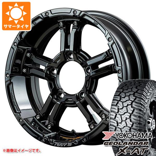 【タイヤ交換対象】ジムニーシエラ JB74W用 サマータイヤ ヨコハマ ジオランダー X-AT G016 LT235/70R16 104/101Q ブラックレター レイズ デイトナ FDX-J コレクション 5.5-16 タイヤホイール4本セット