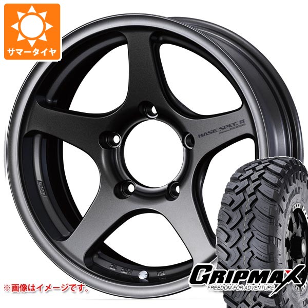 【タイヤ交換対象】5本セット スズキ ジムニー用 サマータイヤ グリップマックス マッドレイジ M/T 6.50R16 110/105Q ホワイトレター ハセスペック2 5.5-16 タイヤホイール5本セット