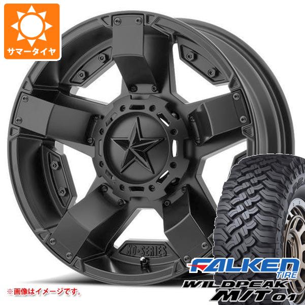 【タイヤ交換対象】5本セット ジープ ラングラー JK/JL系用 サマータイヤ ファルケン ワイルドピーク M/T01 LT285/70R17 121/118Q KMC XD811 ロックスター2 タイヤホイール5本セット