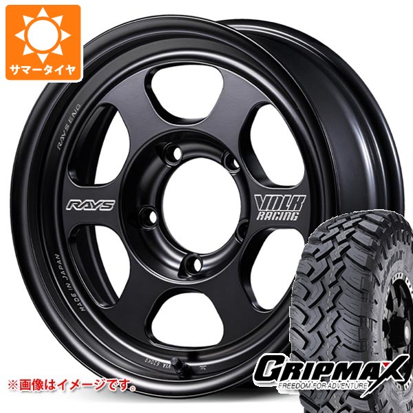 【タイヤ交換対象】5本セット スズキ ジムニー用 サマータイヤ グリップマックス マッドレイジ M/T 6.50R16 110/105Q ホワイトレター レイズ ボルクレーシング TE37XT for J ブラックシャドー 5.5-16 タイヤホイール5本セット