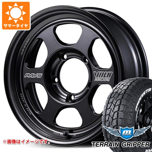 【タイヤ交換対象】スズキ ジムニーノマド JC74W用 2026年製 サマータイヤ モンスタ テレーングリッパー 215/70R16 107/105Q LT ホワイトレター レイズ ボルクレーシング TE37XT for J ブラックシャドー 5.5-16 タイヤホイール4本セット|タイヤ1番