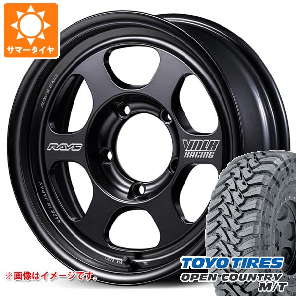 【タイヤ交換対象】5本セット スズキ ジムニー用 サマータイヤ トーヨー オープンカントリー M/T 195R16C 104/102Q ブラックレター M/T-Rパターン レイズ ボルクレーシング TE37XT for J ブラックシャドー 5.5-16 タイヤホイール5本セット