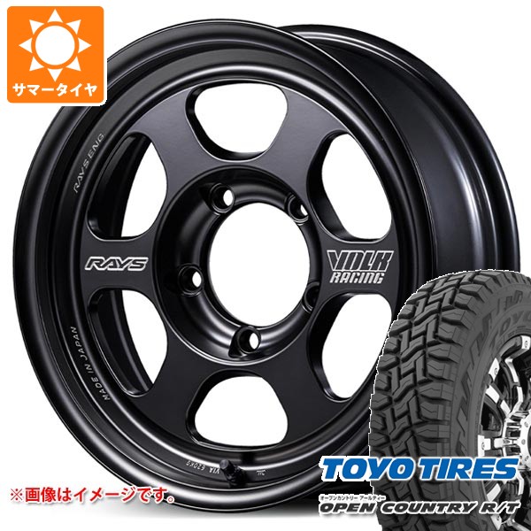 【タイヤ交換対象】スズキ ジムニーシエラ JB74W用 サマータイヤ トーヨー オープンカントリー R/T 235/70R16 106Q ホワイトレター レイズ ボルクレーシング TE37XT for J ブラックシャドー 6.0-16 タイヤホイール4本セット|タイヤ1番