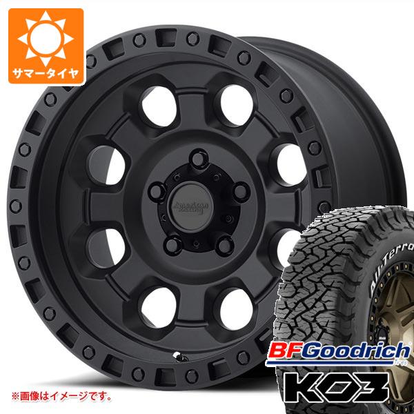 【タイヤ交換対象】5本セット ジープ ラングラー JK/JL系用 サマータイヤ BFグッドリッチ オールテレーンT/A KO3 LT265/65R18 117/114S ホワイトレター アメリカンレーシング AR201 タイヤホイール5本セット