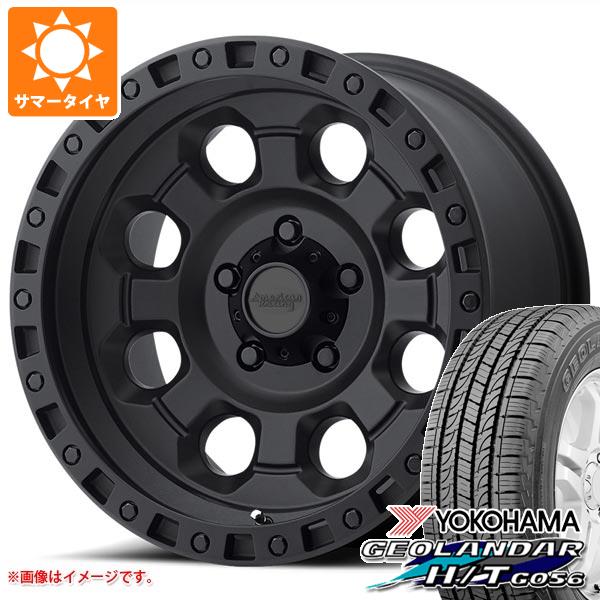 【タイヤ交換対象】5本セット ジープ ラングラー JK/JL系用 サマータイヤ ヨコハマ ジオランダー H/T G056 P265/65R18 112T ブラックレター アメリカンレーシング AR201 タイヤホイール5本セット