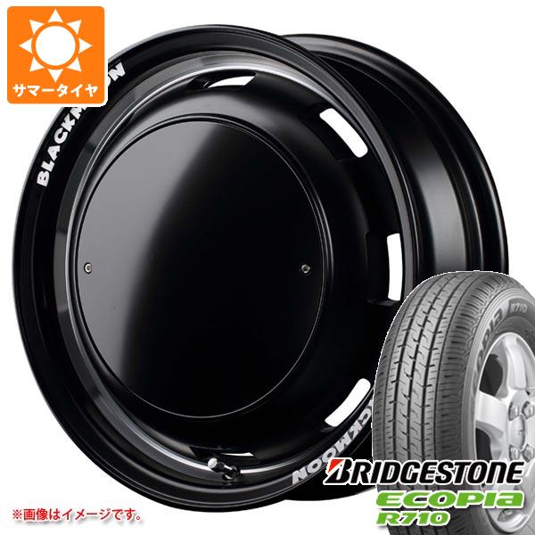 【タイヤ交換対象】キャリイ DA16T用 サマータイヤ ブリヂストン エコピア R710 165/80R14 97/95N (165R14 8PR相当) ガルシア シスコ ブラックムーンエディション 4.5-14 タイヤホイール4本セット