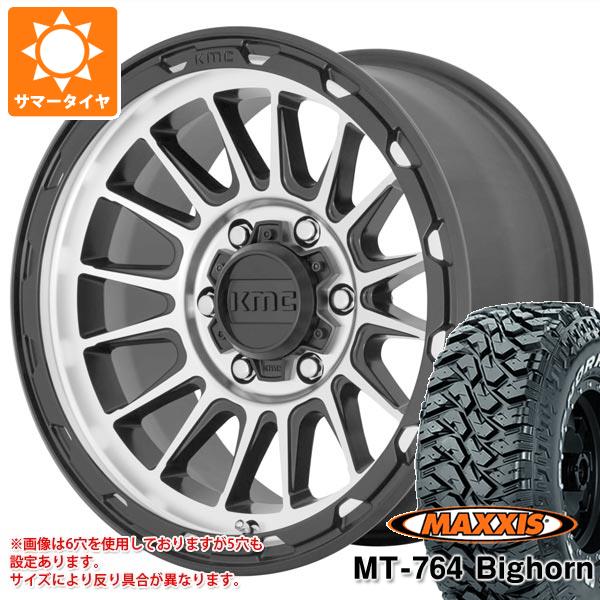 【タイヤ交換対象】サマータイヤ 225/75R16 10PR マキシス MT-764 ビッグホーン アウトラインホワイトレター KMC KM542 インパクト 7.0-16 タイヤホイール4本セット｜タイヤ１番