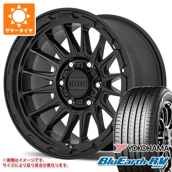 【タイヤ交換対象】T31エクストレイル用 2026年製 サマータイヤ ヨコハマ ブルーアースRV RV03 215/65R16 98H KMC KM542 インパクト 7.0-16 タイヤホイール4本セット
