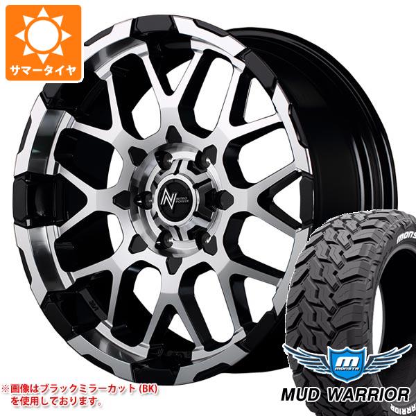 【タイヤ交換対象】トヨタ ハイエース 200系用 サマータイヤ モンスタ マッドウォーリアー LT215/70R16 107/105Q ホワイトレター ナイトロパワー M28 バレット 6.5-16 タイヤホイール4本セット