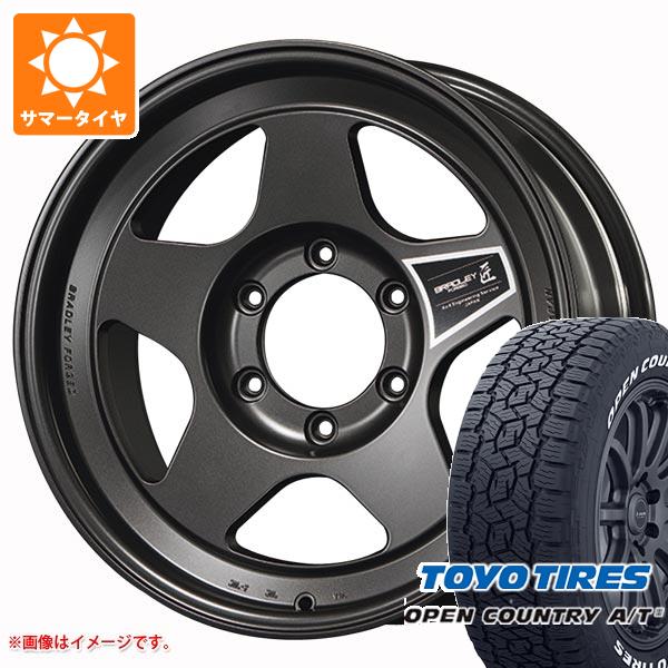 【タイヤ交換対象】ミツビシ トライトン LC2T用 サマータイヤ トーヨー オープンカントリー A/T3 265/65R17 112H ホワイトレター ブラッドレー フォージド タクミ 8.0-17 タイヤホイール4本セット