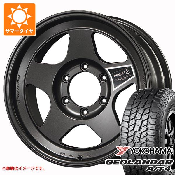 【タイヤ交換対象】ランドクルーザー70 GRJ76K用 サマータイヤ ヨコハマ ジオランダー A/T4 G018 LT265/75R16 123/120S アウトラインホワイトレター ブラッドレー フォージド タクミ 8.0-16 タイヤホイール4本セット