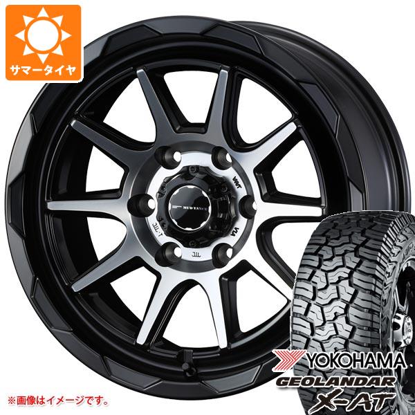 【タイヤ交換対象】トヨタ ランドクルーザー250用 サマータイヤ ヨコハマ ジオランダー X-AT G016 LT265/65R18 122/119Q ブラックレター マッドヴァンス06 8.5-18 タイヤホイール4本セット