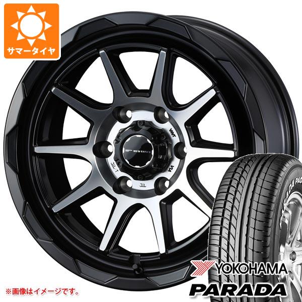 【タイヤ交換対象】ハイエース 200系用 2026年製 サマータイヤ ヨコハマ パラダ PA03 215/65R16C 109/107S ホワイトレター マッドヴァンス06 6.5-16 タイヤホイール4本セット