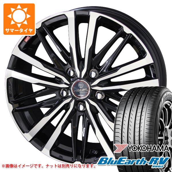 【タイヤ交換対象】2026年製 サマータイヤ 215/60R16 95H ヨコハマ ブルーアースRV RV03 スマック クレスト 6.5-16 タイヤホイール4本セット