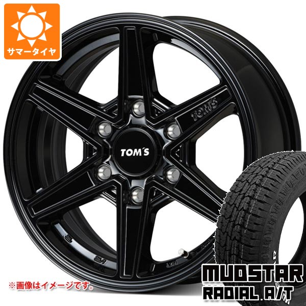 【タイヤ交換対象】トヨタ ハイエース 200系用 サマータイヤ マッドスター ラジアル A/T 215/65R16C 109/107L ホワイトレター トムス TWC01 6.5-16 タイヤホイール4本セット