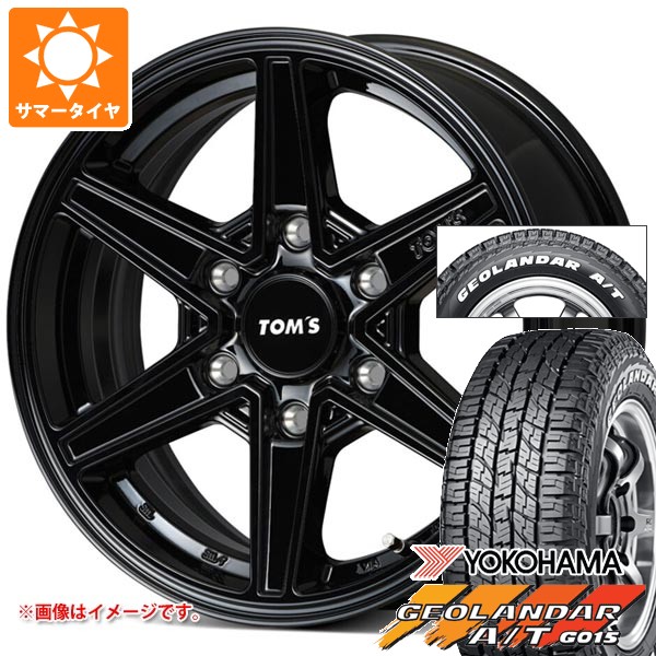 【タイヤ交換対象】トヨタ ハイエース 200系用 2026年製 サマータイヤ ヨコハマ ジオランダー A/T G015 215/65R16C 109/107S ホワイトレター トムス TWC01 6.5-16 タイヤホイール4本セット｜タイヤ１番
