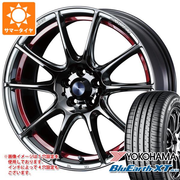 【タイヤ交換対象】サマータイヤ 215/55R18 99V XL ヨコハマ ブルーアースXT AE61 ウェッズスポーツ SA-25R 7.5-18 タイヤホイール4本セット