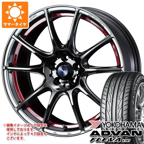 【タイヤ交換対象】サマータイヤ 225/50R18 99W XL ヨコハマ アドバン フレバ V701 ウェッズスポーツ SA-25R 7.5-18 タイヤホイール4本セット