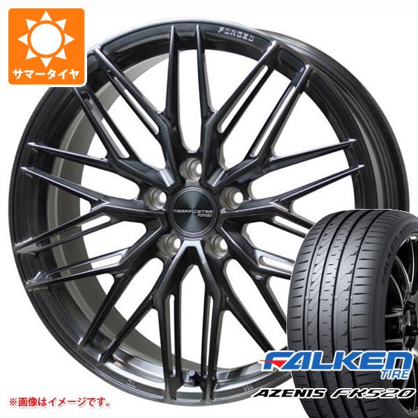 【タイヤ交換対象】サマータイヤ 225/40R19 93Y XL ファルケン アゼニス FK520L トラフィックスター フォージド TSF-03 8.0-19 タイヤホイール4本セット