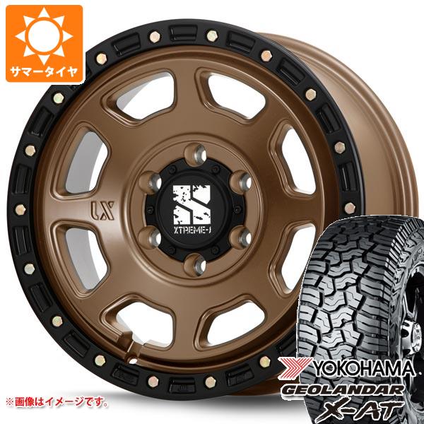 【タイヤ交換対象】5本セット FJクルーザー 10系用 サマータイヤ ヨコハマ ジオランダー X-AT G016 LT285/70R17 121/118Q ブラックレター MLJ エクストリームJ XJ07 8.0-17 タイヤホイール5本セット