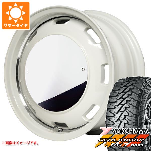 【タイヤ交換対象】スズキ ジムニー用 サマータイヤ ヨコハマ ジオランダー M/T G003 195R16C 104/102Q ガルシア シスコムーン 5.5-16 タイヤホイール4本セット