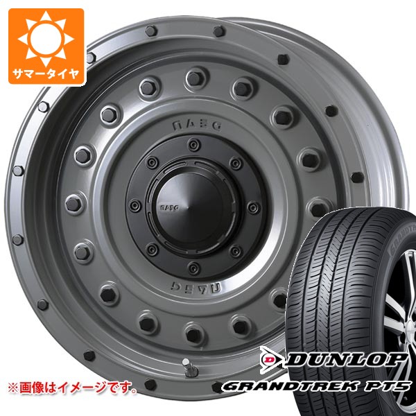 【タイヤ交換対象】トライトン LC2T用 サマータイヤ ダンロップ グラントレック PT5 265/65R17 112H クリムソン ディーン コロラド 8.0-17 タイヤホイール4本セット