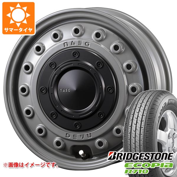 【タイヤ交換対象】ダイハツ ハイゼットカーゴ S320系用 サマータイヤ ブリヂストン エコピア R710 145/80R12 86/84N (145R12 8PR相当) クリムソン ディーン コロラド 4.0-12 タイヤホイール4本セット