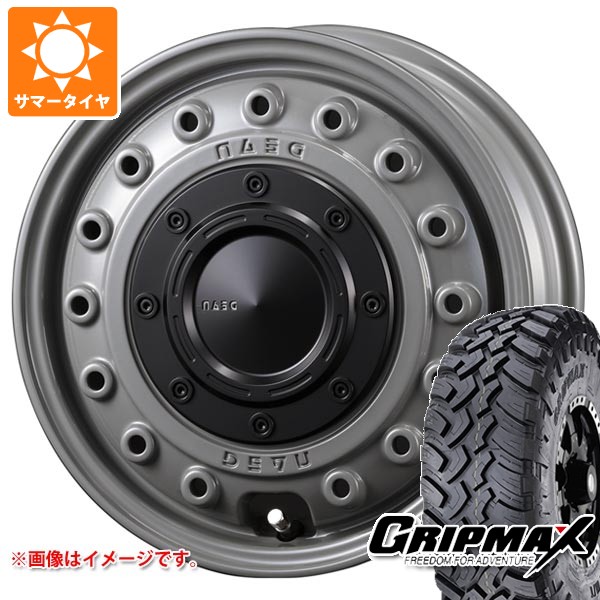 【タイヤ交換対象】サマータイヤ 195R14 106/104Q グリップマックス マッドレイジ M/T ホワイトレター クリムソン ディーン コロラド 4.5-14 タイヤホイール4本セット
