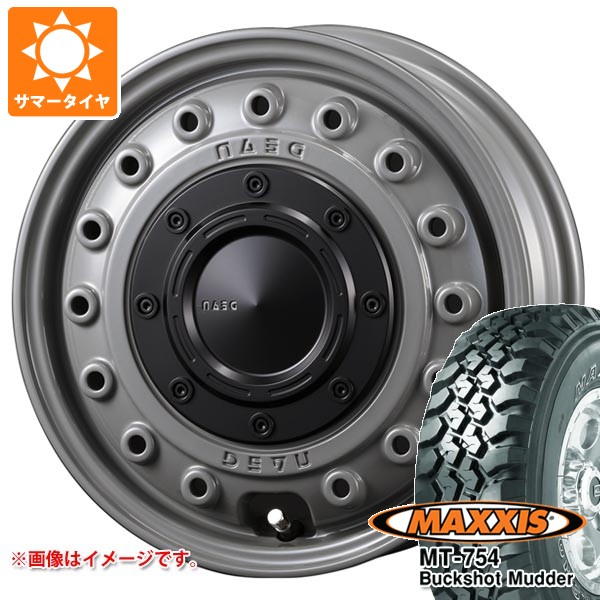 【タイヤ交換対象】2026年製 サマータイヤ 195R14 106/104R 8PR マキシス MT-754 バックショットマッダー アウトラインホワイトレター クリムソン ディーン コロラド 4.5-14 タイヤホイール4本セット|タイヤ1番