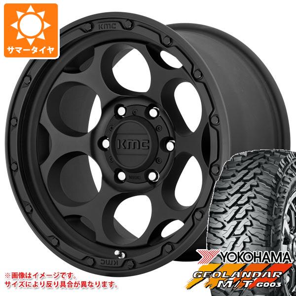 【タイヤ交換対象】5本セット ジープ ラングラー JK/JL系用 サマータイヤ ヨコハマ ジオランダー M/T G003 LT285/70R17 121/118Q KMC KM541 ダーティーハリー タイヤホイール5本セット