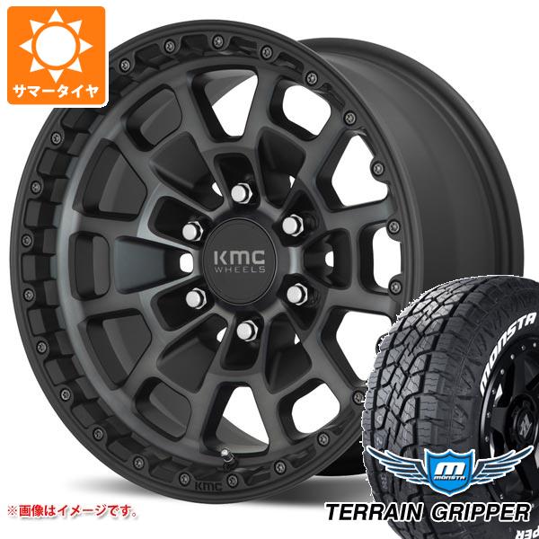 【タイヤ交換対象】5本セット FJクルーザー 10系用 サマータイヤ モンスタ テレーングリッパー LT285/70R17 121/118R ホワイトレター KMC KM718 サミット 8.5-17 タイヤホイール5本セット