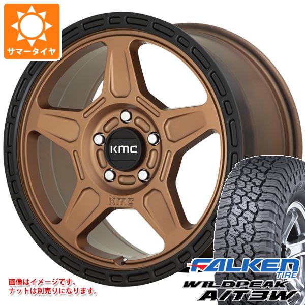 【タイヤ交換対象】5本セット ジープ ラングラー JK/JL系用 サマータイヤ ファルケン ワイルドピーク A/T3W 35x12.50R17 121Q KMC KM721 アルパイン タイヤホイール5本セット|タイヤ1番