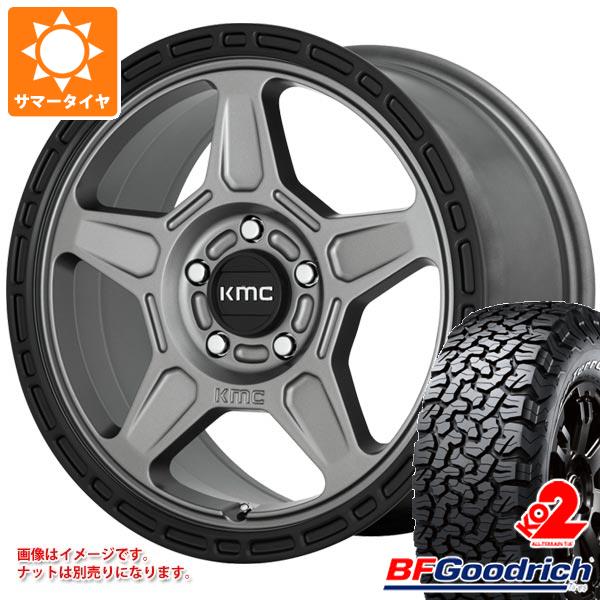 【タイヤ交換対象】5本セット ジープ ラングラー JK/JL系用 サマータイヤ BFグッドリッチ オールテレーンT/A KO2 35x12.50R17LT 121R ホワイトレター KMC KM721 アルパイン タイヤホイール5本セット