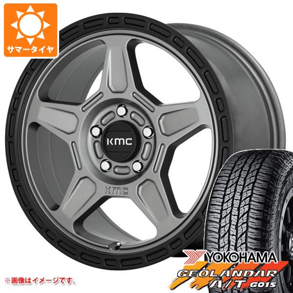 【タイヤ交換対象】ジープ ラングラー JK/JL系用 サマータイヤ ヨコハマ ジオランダー A/T G015 P285/70R17 117T アウトラインホワイトレター KMC KM721 アルパイン タイヤホイール4本セット｜タイヤ１番