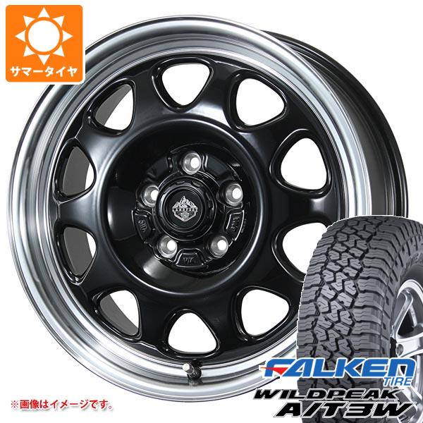 【タイヤ交換対象】デリカD:5用 サマータイヤ ファルケン ワイルドピーク A/T3W LT225/75R16 115/112Q ランドフット SWZ 7.0-16 タイヤホイール4本セット