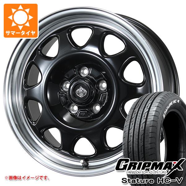 【タイヤ交換対象】T31エクストレイル用 サマータイヤ グリップマックス スタチャー HC-V 215/65R16C 109/107S ホワイトレター ランドフット SWZ 7.0-16 タイヤホイール4本セット