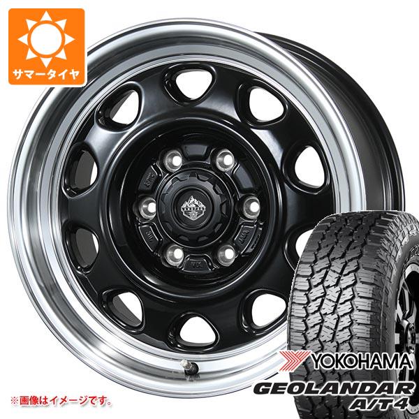 【タイヤ交換対象】トヨタ ハイエース 200系用 サマータイヤ ヨコハマ ジオランダー A/T4 G018 215/70R16 100H ブラックレター ランドフット SWZ 6.5-16 タイヤホイール4本セット|タイヤ1番
