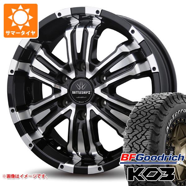 【タイヤ交換対象】NV350キャラバン E26用 サマータイヤ BFグッドリッチ オールテレーンT/A KO3 LT215/70R16 100/97S ホワイトレター バドックス ロクサーニ バトルシップ2 6.5-16 タイヤホイール4本セット