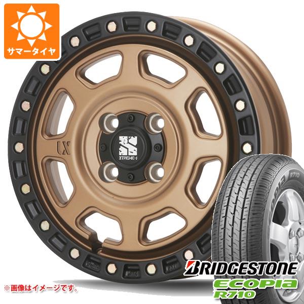 【タイヤ交換対象】サマータイヤ 145/80R12 80/78N ブリヂストン エコピア R710 (145R12 6PR相当) MLJ エクストリームJ XJ07 4.0-12 タイヤホイール4本セット｜タイヤ１番