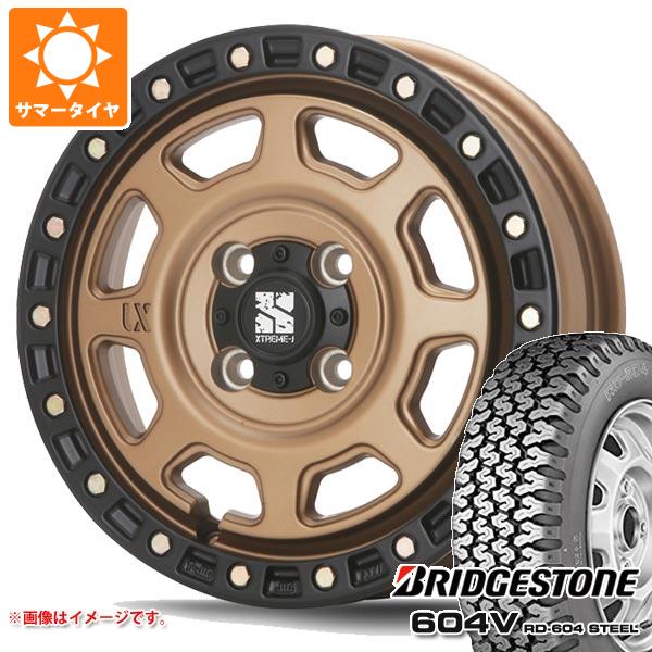 【タイヤ交換対象】NV200バネット M20用 サマータイヤ ブリヂストン 604V RD-604 スチール 165R14 8PR (165/80R14 97/95N相当) MLJ エクストリームJ XJ07 5.0-14 タイヤホイール4本セット｜タイヤ１番