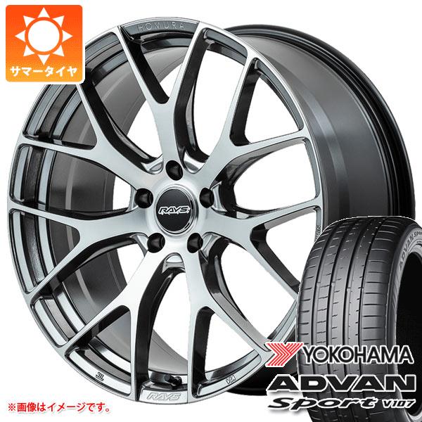 【タイヤ交換対象】アルファード 40系用 サマータイヤ ヨコハマ アドバンスポーツV107 245/45R20 103Y XL V107A レイズ ホムラ 2x7FT 8.5-20 タイヤホイール4本セット