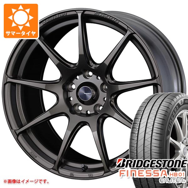 【タイヤ交換対象】サマータイヤ 235/40R18 95W XL ブリヂストン フィネッサ HB01 ウェッズスポーツ SA-99R 8.5-18 タイヤホイール4本セット