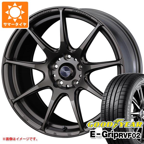 【タイヤ交換対象】サマータイヤ 225/55R17 101V XL グッドイヤー エフィシエントグリップ RVF02 ウェッズスポーツ SA-99R EJ-ブロンズ 7.5-17 タイヤホイール4本セット