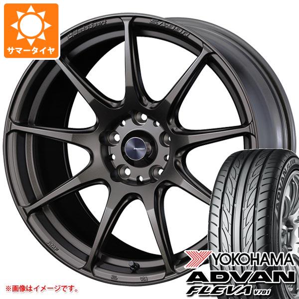 【タイヤ交換対象】サマータイヤ 205/55R17 91V ヨコハマ アドバン フレバ V701 ウェッズスポーツ SA-99R EJ-ブロンズ 7.0-17 タイヤホイール4本セット
