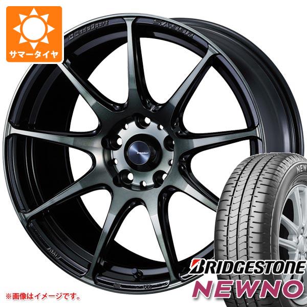 【タイヤ交換対象】サマータイヤ 215/55R17 94V ブリヂストン ニューノ ウェッズスポーツ SA-99R 7.0-17 タイヤホイール4本セット