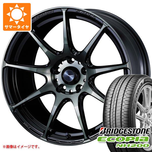 【タイヤ交換対象】サマータイヤ 225/45R17 94W XL ブリヂストン エコピア NH200 ウェッズスポーツ SA-99R 7.5-17 タイヤホイール4本セット