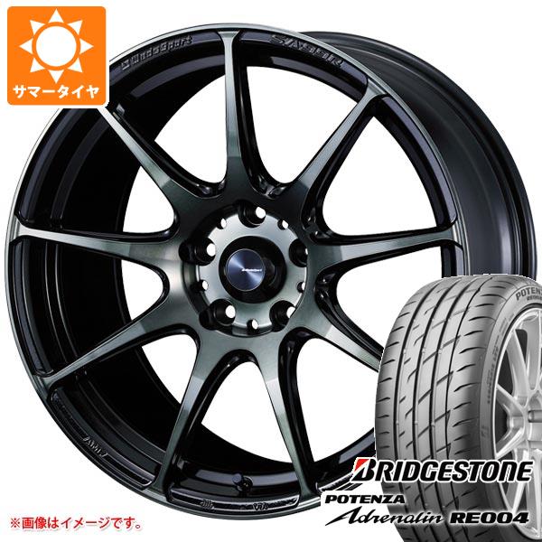 【タイヤ交換対象】サマータイヤ 195/45R17 81W ブリヂストン ポテンザ アドレナリン RE004 ウェッズスポーツ SA-99R 7.0-17 タイヤホイール4本セット