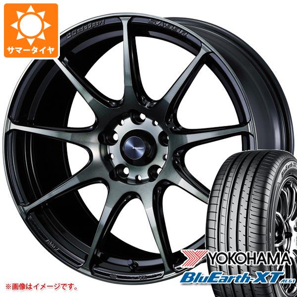 【タイヤ交換対象】サマータイヤ 215/55R18 99V XL ヨコハマ ブルーアースXT AE61 ウェッズスポーツ SA-99R 7.5-18 タイヤホイール4本セット